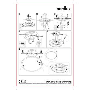 Plafon nowoczesny Oja LED 60 II czarny marki Nordlux