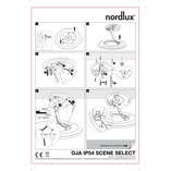 Plafon łazienkowy LED Nordlux Oja | Czarny, IP54