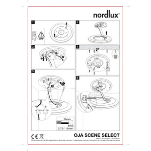 Plafon LED Oja biały Nordlux | Oświetlenie sufitowe