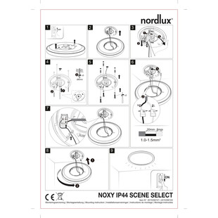 Plafon łazienkowy LED Noxy 35cm - Nordlux | Biały
