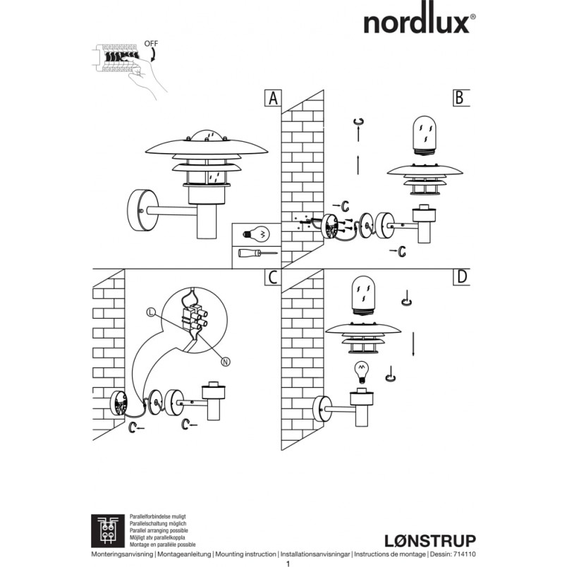 Kinkiet Nordlux Lonstrup 32 - Eleganckie Oświetlenie Ogrodu