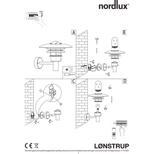 Kinkiet ogrodowy Lonstrup 32 Nordlux z czujnikiem - sklep