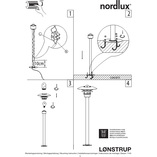 Lampa Ogrodowa Lonstrup Nordlux - Srebrna, E27 | Sklep z Oświetleniem