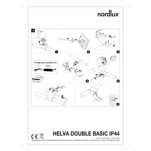Kinkiet łazienkowy Helva Basic LED biały | Nordlux