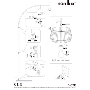 Lampa podłogowa łukowa Dicte biała | Nordlux - Sklep
