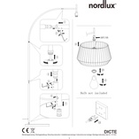 Lampa podłogowa łukowa beżowa Dicte | Nordlux