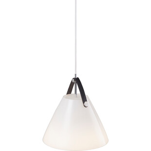 Lampa wisząca szklana skandynawska Strap 27 Biała marki Dftp