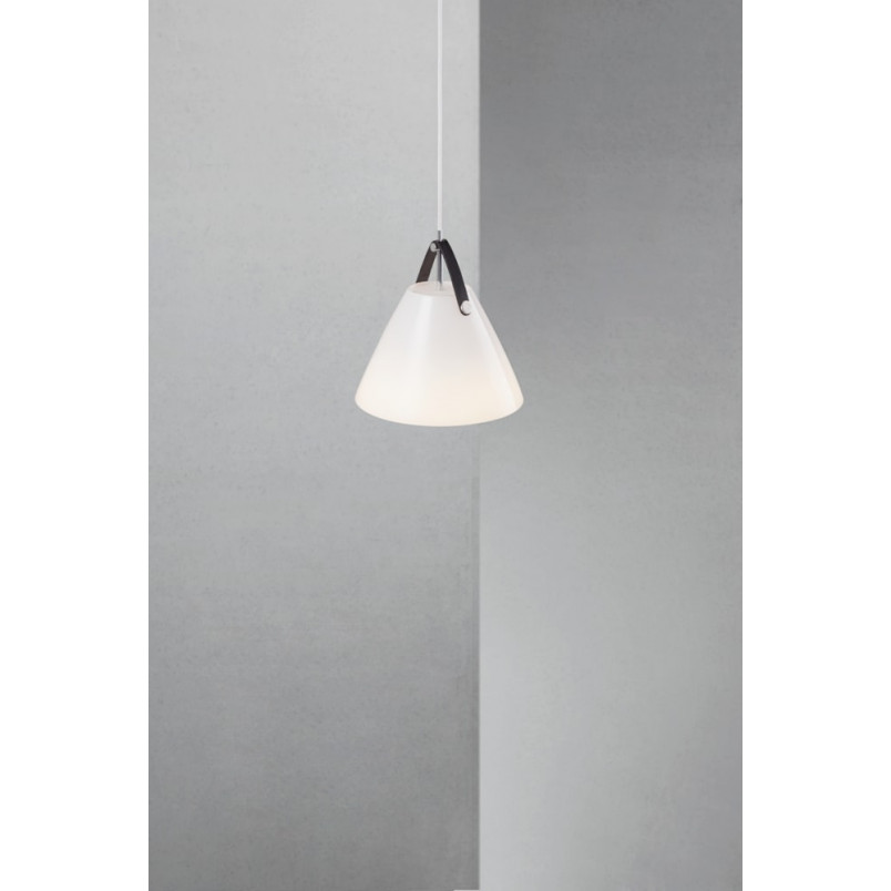 Lampa wisząca Strap - Skandynawski design, szkło, biała | Design For The People