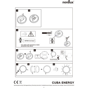 Kinkiet elewacyjny Cuba Energy Round LED biały | Nordlux