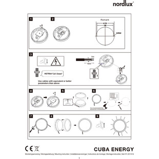Kinkiet zewnętrzny Nordlux Cuba Energy Round LED czarny | Sklep