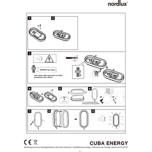 Kinkiet zewnętrzny LED Nordlux Cuba Energy - Elegancki design