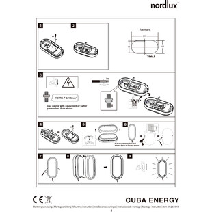 Kinkiet Nordlux Cuba Energy - Eleganckie Oświetlenie Elewacji