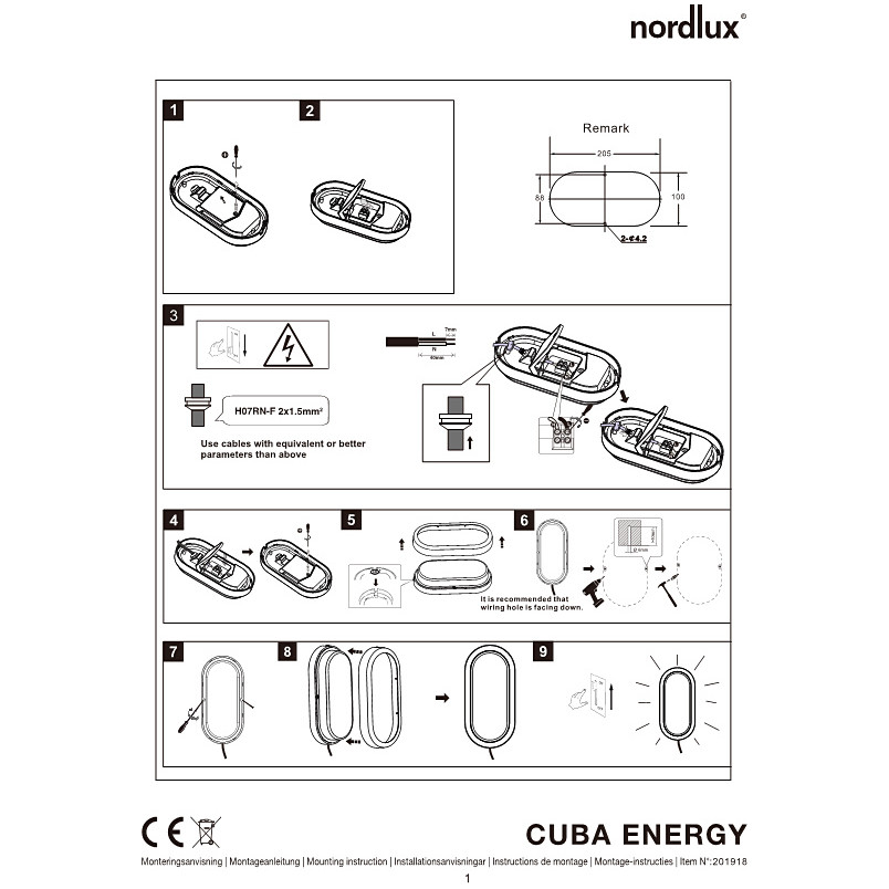 Kinkiet Nordlux Cuba Energy - Eleganckie Oświetlenie Elewacji