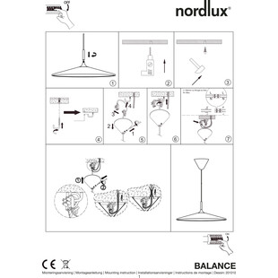 Lampa wisząca Balance czarna LED - Nordlux | Nowoczesne oświetlenie
