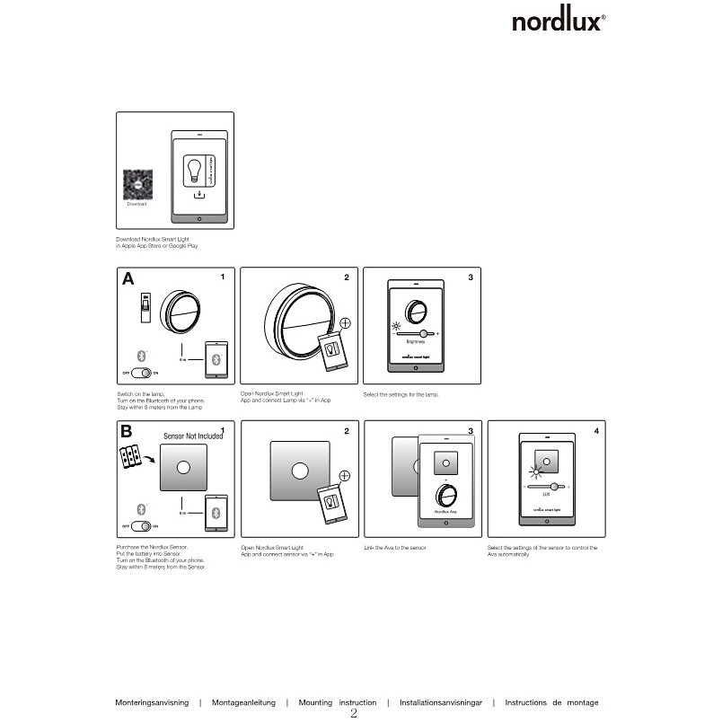 Kinkiet zewnętrzny LED Nordlux Ava - Szary | Smart Home