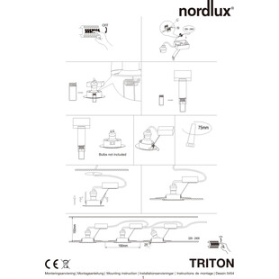 Lampa spot Triton 3szt. biała Nordlux - Oświetlenie LED