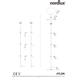 Lampa podłogowa Alton - Nordlux | Szkło dymione, czarny
