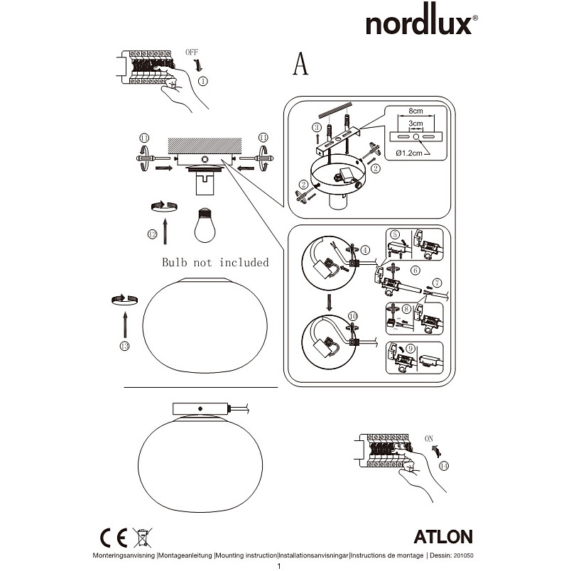 Plafon szklany Alton Nordlux - Elegancki design | Sklep z lampami
