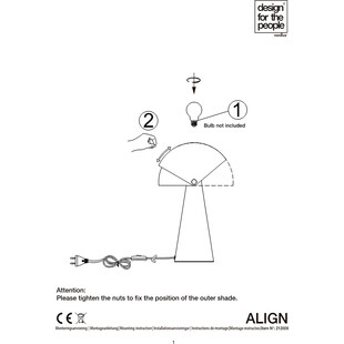 Lampa stołowa retro Align biała | Design For The People