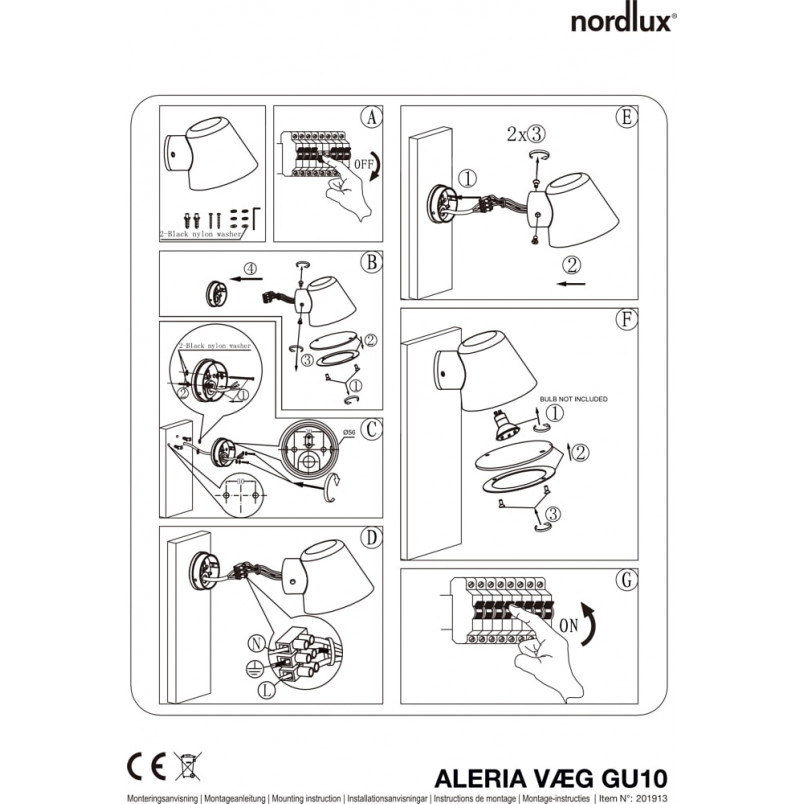 Kinkiet ogrodowy Nordlux Aleria - Nowoczesny design, IP44