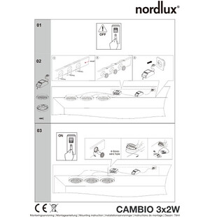 Lampa spot LED Cambio 3szt. Nordlux - Eleganckie oświetlenie