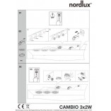Lampa spot LED Cambio 3szt. Nordlux - Eleganckie oświetlenie