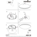 Plafon łazienkowy Nordlux Ask 28cm - Biały | Kup Teraz