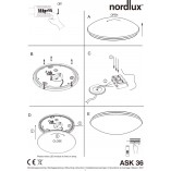 Plafon łazienkowy LED biały Nordlux Ask 36cm - Sklep z oświetleniem