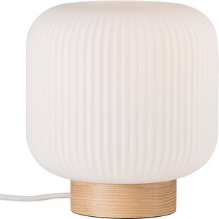 Lampa stołowa Milford Nordlux - szkło, drewno, styl Skandynawski