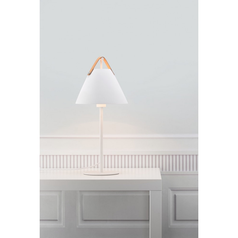Lampa stołowa Strap biała | Skandynawski Design DFTP