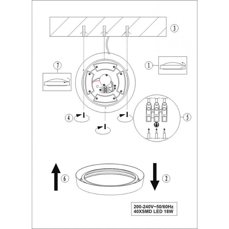 Plafon LED Clarimo 33cm - Nowoczesne oświetlenie Trio