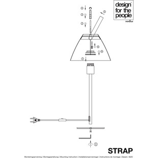 Lampa stołowa Strap biała | Skandynawski Design DFTP