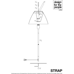 Lampa podłogowa Strap 36 biała | Design For The People