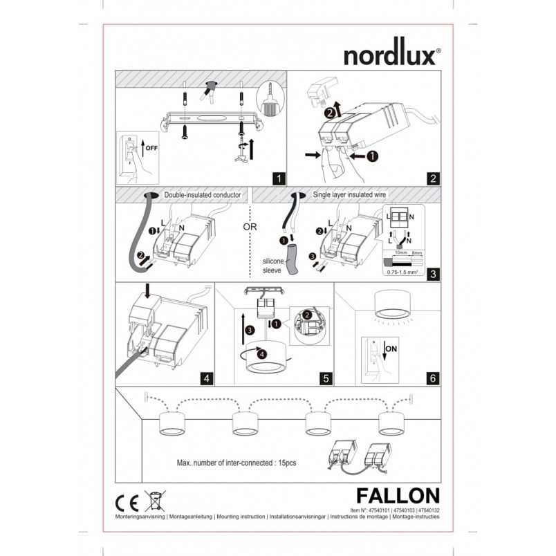 Lampa spot LED Fallon Long Nordlux | Nowoczesny design
