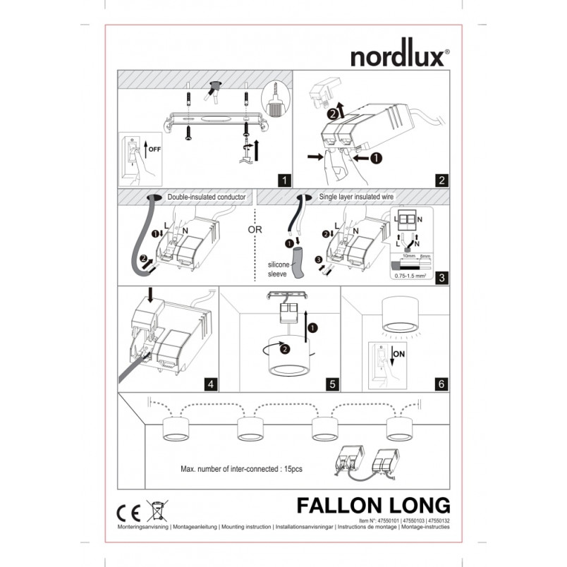 Lampa Fallon Nordlux - Okrągły spot LED czarny | Sklep z oświetleniem