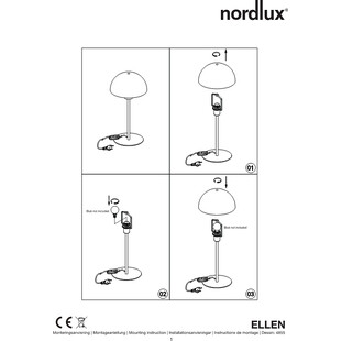 Lampa stołowa Nordlux Ellen zielona | Skandynawski design