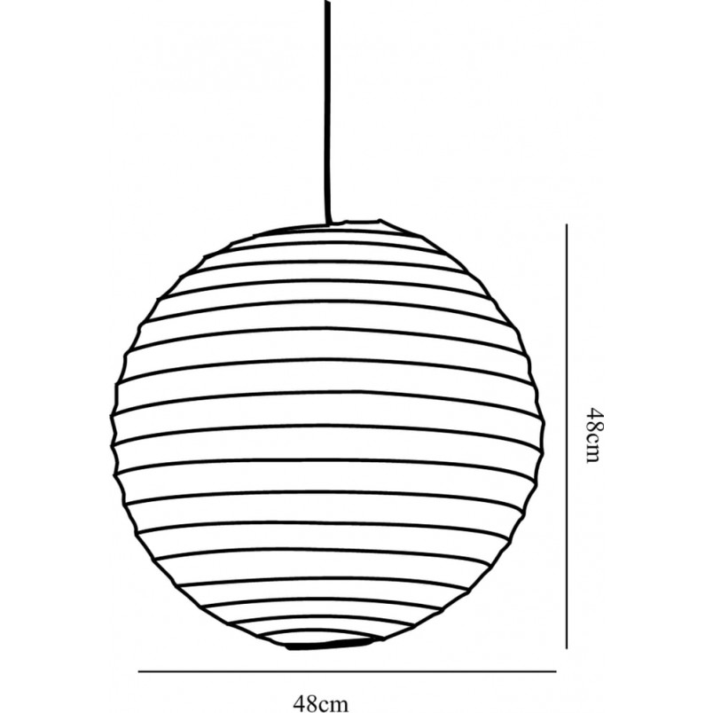 Lampa wisząca papierowa Rispapir Nordlux - 40cm, beżowa