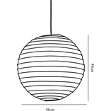 Lampa wisząca papierowa Rispapir Nordlux - 40cm, beżowa