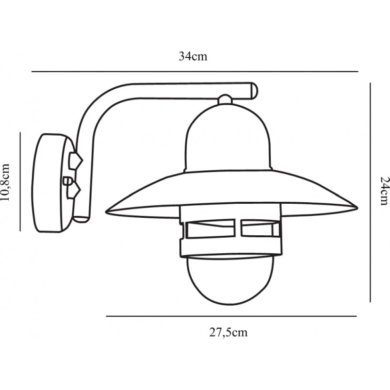 Kinkiet Ogrodowy Nibe Miedziany Nordlux - Lampa E27