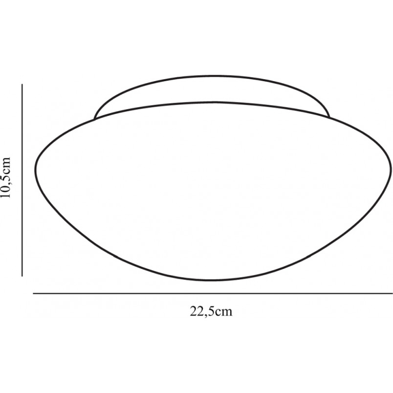 Plafon szklany łazienkowy Nordlux UFO | Biały, E27, IP44