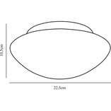 Plafon szklany łazienkowy Nordlux UFO | Biały, E27, IP44