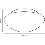 Plafon szklany łazienkowy Nordlux Ufo Maxi - Biały