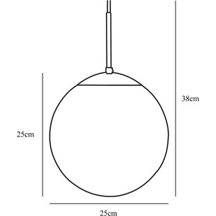 Lampa wisząca szklana kula Cafe 25 Biała marki Nordlux