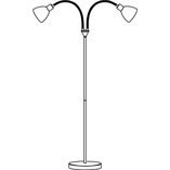 Lampa podłogowa Ray czarna - Nordlux | Nowoczesny design