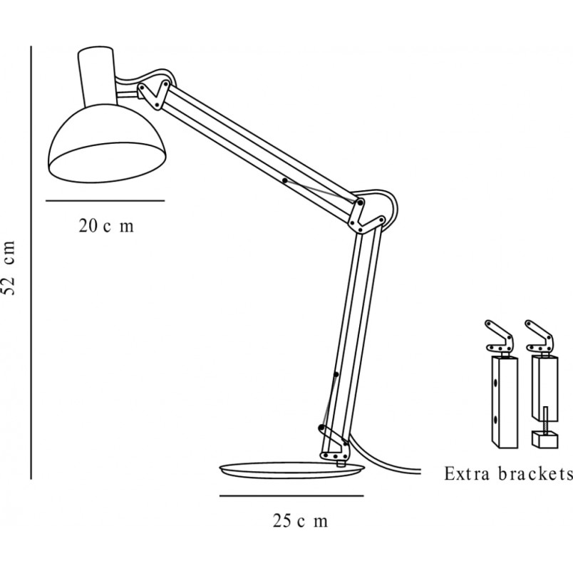 Lampa biurkowa Arki czarna | Design For The People