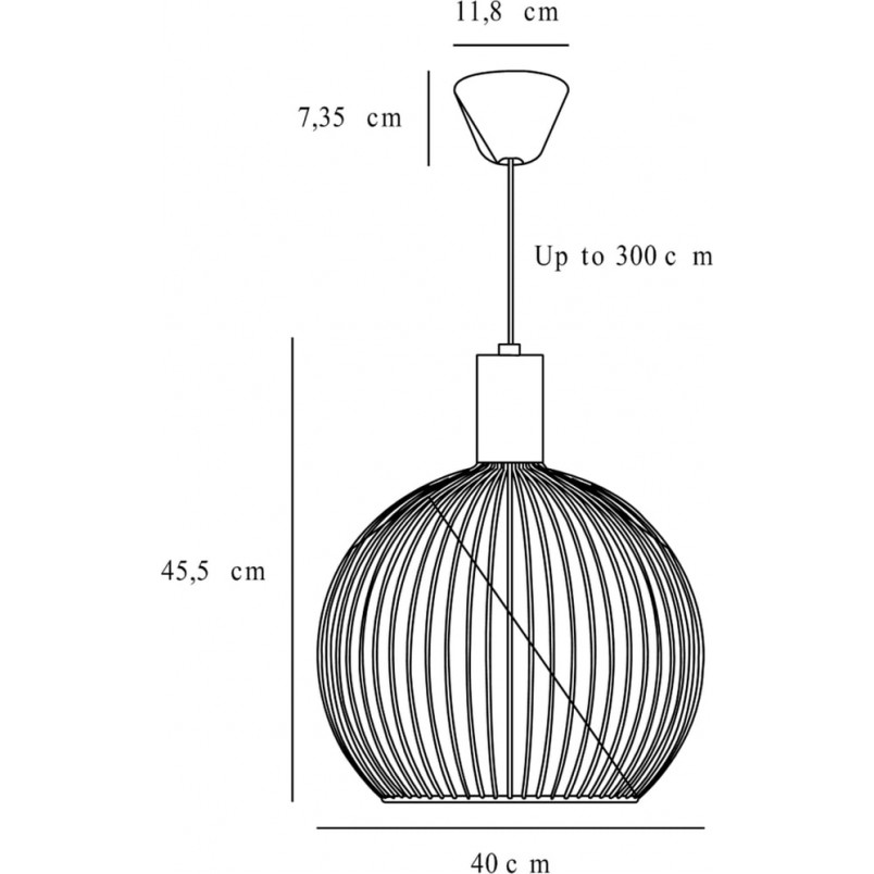 Lampa wisząca czarna AVER - Design For The People | Loftowa kula