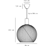 Lampa wisząca czarna AVER - Design For The People | Loftowa kula