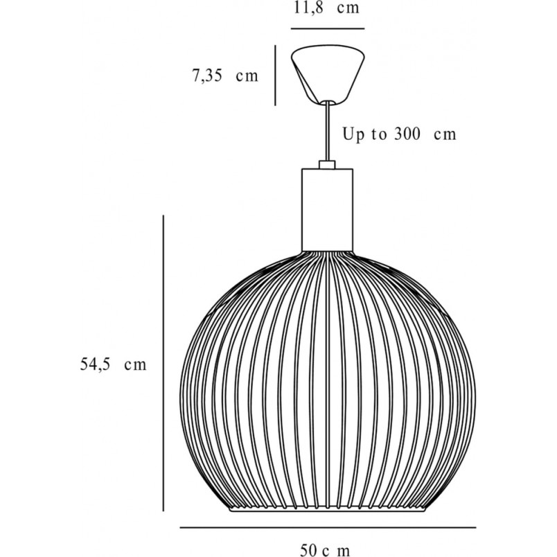 Lampa wisząca czarna AVER - Design For The People | Loftowa