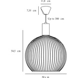 Lampa wisząca czarna AVER - Design For The People | Loftowa