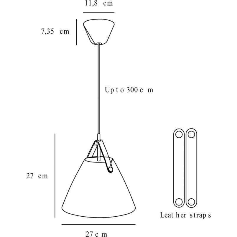 Lampa wisząca Strap biała | Skandynawski design | Design For The People